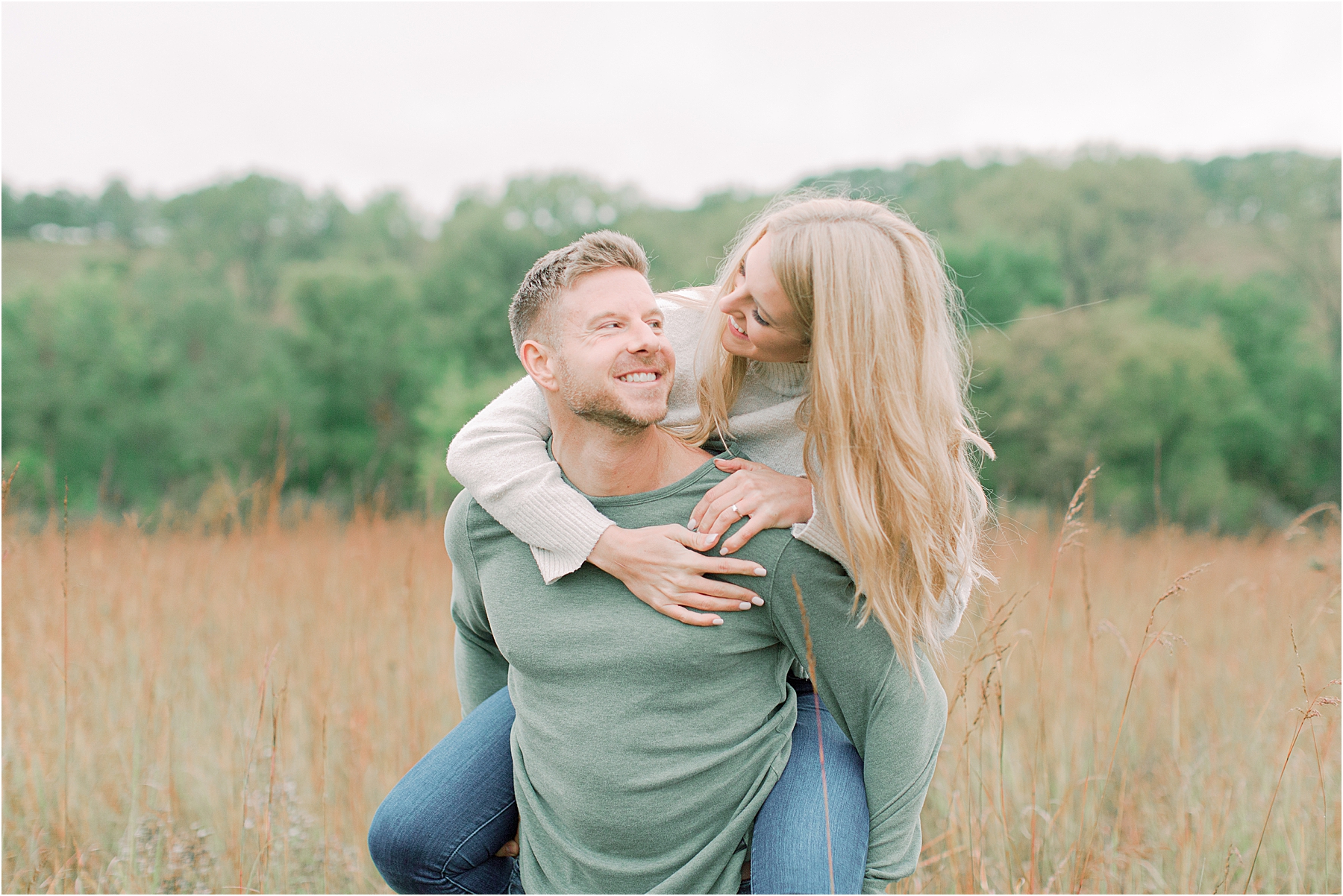 Rainy Iowa City Engagement Session