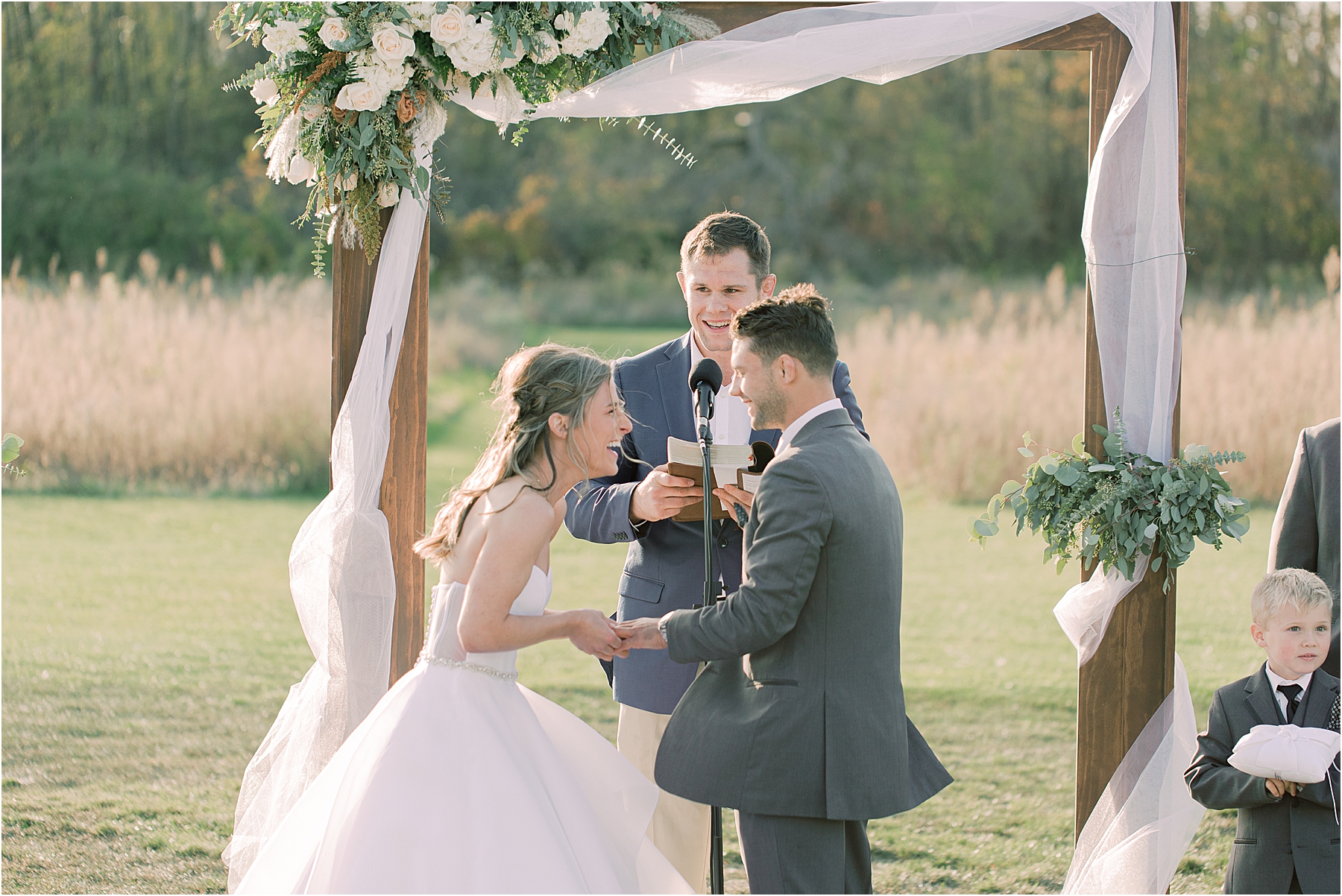 Ashton Hill Farm fall wedding ceremony