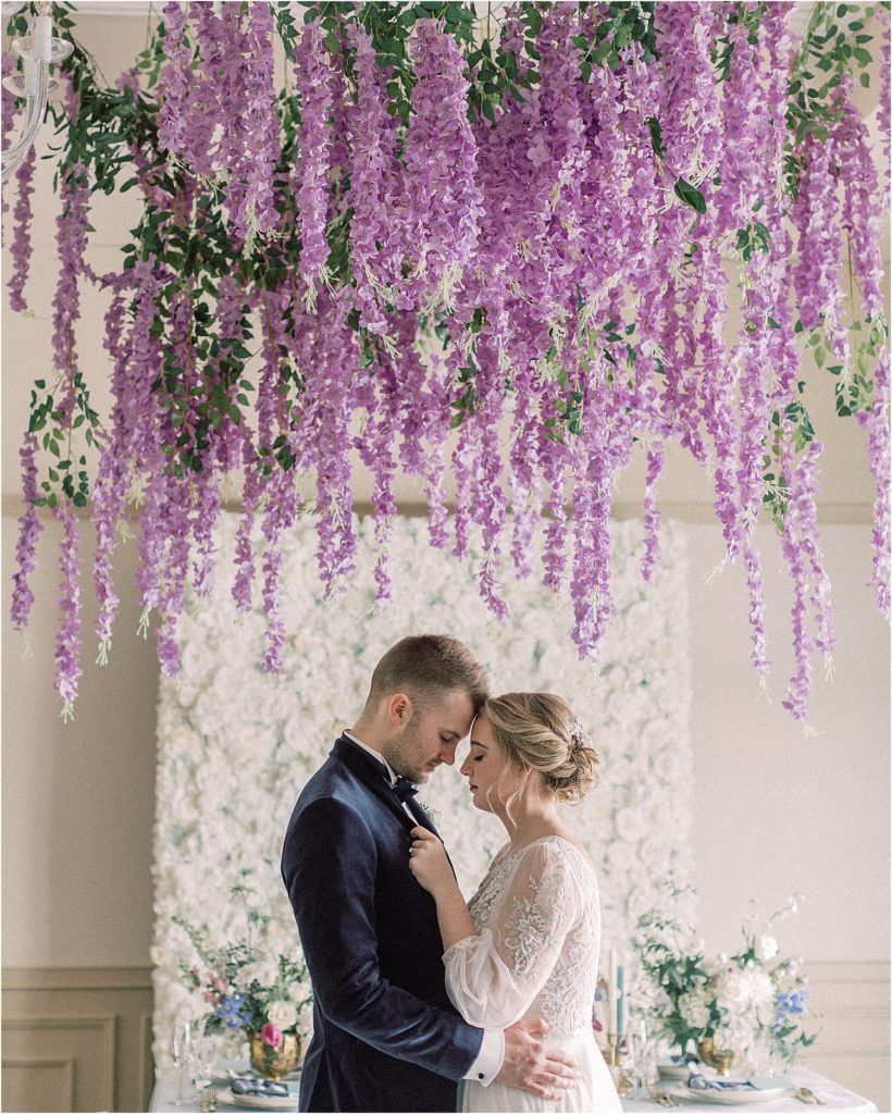 National Czech and Slovak Museum Wedding Editorial with themes from Bridgerton.
