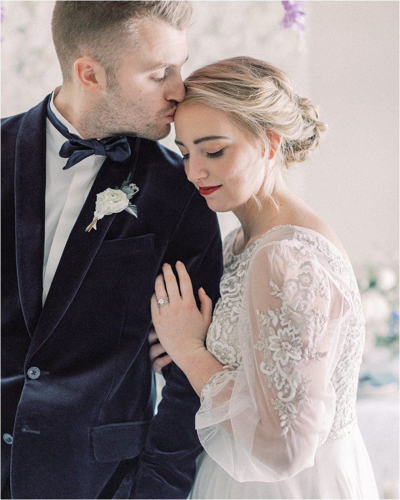 National Czech and Slovak Museum Wedding Editorial with themes from Bridgerton.