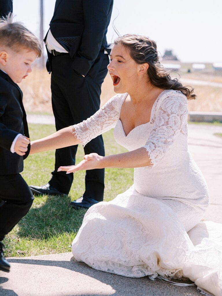 Bride at Country Cathedral Wedding