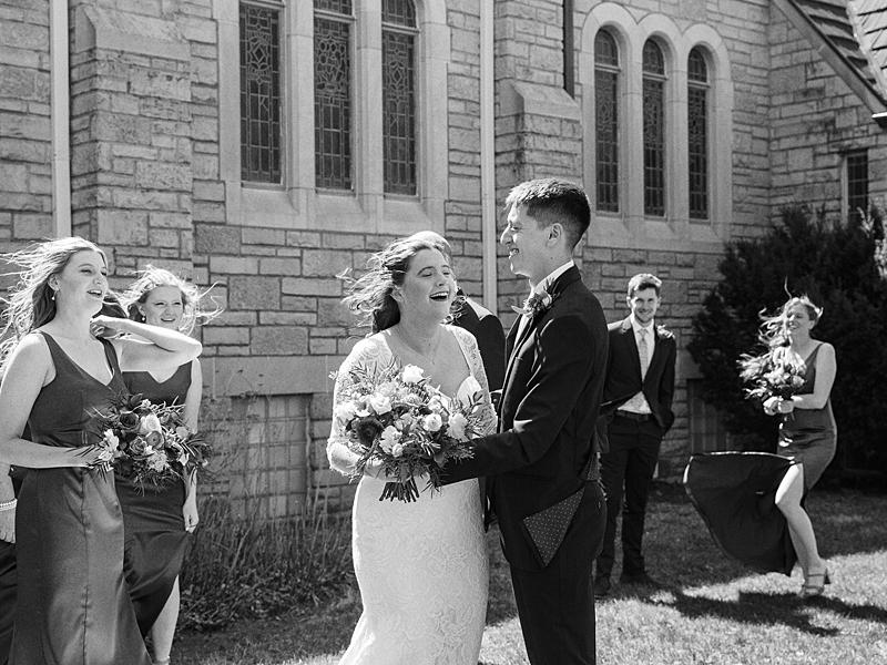 Family at Country Cathedral Wedding