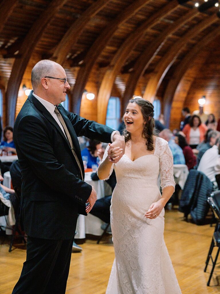 Bride dancing with her father