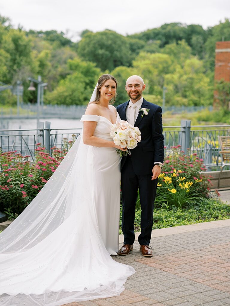 Bride and Groom at Hyatt Regency Coralville