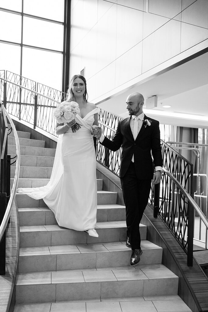 Bride and Groom at Hyatt Regency Coralville